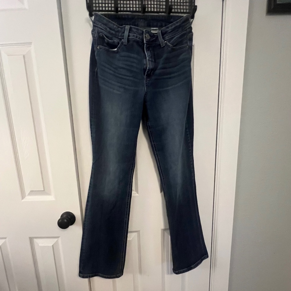 Dark bootcut denim jeans